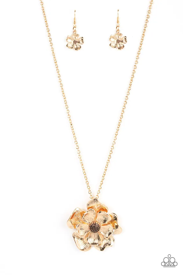 Homegrown Glamour Gold Flower Copper Center Necklace Paparazzi Paparazzi Accessories Necklaces Homegrown Glamour Gold Flower Copper Center Necklace Paparazzi Paparazzi Accessories Necklaces