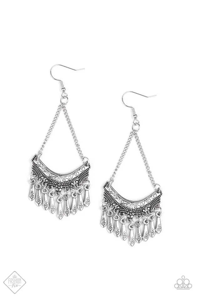 In ROUGE Paparazzi Silver Tribal Fringe Earrings Fashion Fix June 2019 Exclusive Paparazzi Accessories Earrings In ROUGE Paparazzi Silver Tribal Fringe Earrings Fashion Fix June 2019 Exclusive Paparazzi Accessories Earrings