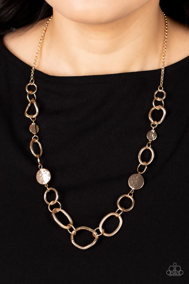 Industrial Intentions Gold Link Necklace Paparazzi Paparazzi Accessories Necklaces