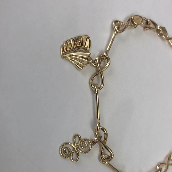 Johnny jeweler stcroix PreStyled Sets Solid 14 k gold and 10 k gold charms anklet Johnny jeweler stcroix PreStyled Sets Solid 14 k gold and 10 k gold charms anklet