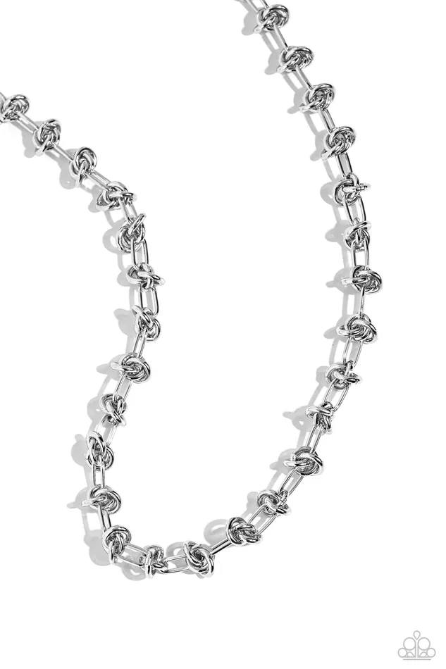Knotted Kickoff Silver Twisted Wire Short Necklace Paparazzi Paparazzi Accessories Necklaces Knotted Kickoff Silver Twisted Wire Short Necklace Paparazzi Paparazzi Accessories Necklaces
