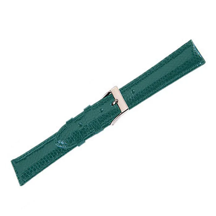 Leather Watch Band Genuine Lizard Green 14mm Regular Noblepack CA Watches