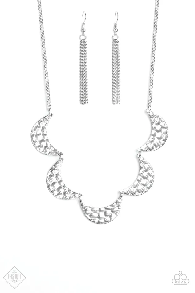Lunar Landings Paparazzi Silver Crescent Plate Necklace Fashion Fix Exclusive Paparazzi Accessories Necklaces Lunar Landings Paparazzi Silver Crescent Plate Necklace Fashion Fix Exclusive Paparazzi Accessories Necklaces