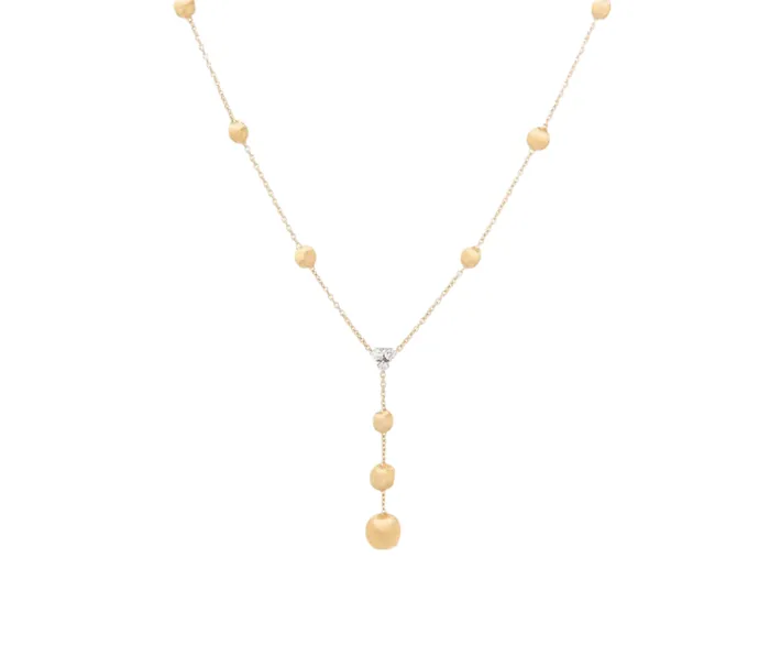Marco Bicego Yellow Gold Lariat Necklace With Diamonds Marco Bicego Necklaces Marco Bicego Yellow Gold Lariat Necklace With Diamonds Marco Bicego Necklaces
