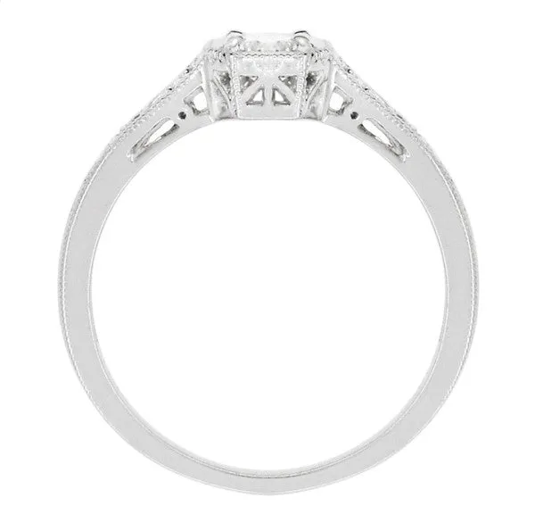 Mayfair Filigree Art Deco Diamond Engagement Ring in 14 or 18 Karat White Gold Antique Jewelry Mall Rings Mayfair Filigree Art Deco Diamond Engagement Ring in 14 or 18 Karat White Gold Antique Jewelry Mall Rings