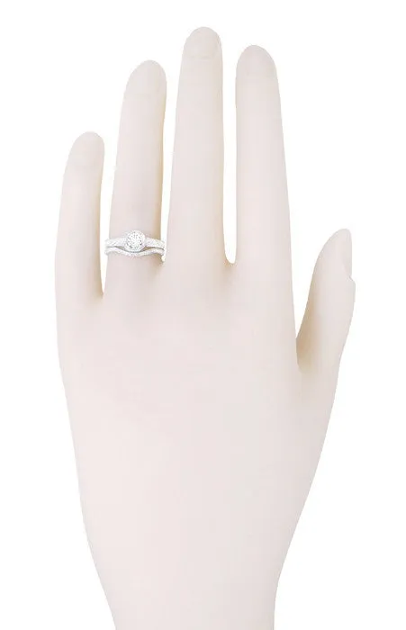 Mayfair Filigree Art Deco Diamond Engagement Ring in 14 or 18 Karat White Gold Antique Jewelry Mall Rings Mayfair Filigree Art Deco Diamond Engagement Ring in 14 or 18 Karat White Gold Antique Jewelry Mall Rings