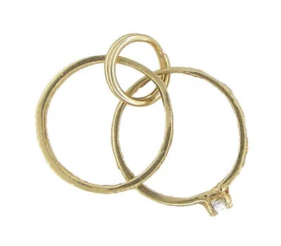 Miniature Vintage Bridal Ring Set Charm in 14 Karat Yellow Gold Engagement Wedding Ring Antique Jewelry Mall Rings Miniature Vintage Bridal Ring Set Charm in 14 Karat Yellow Gold Engagement Wedding Ring Antique Jewelry Mall Rings