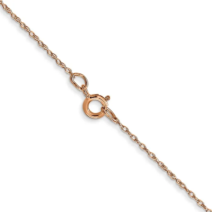 Necklaces 10k Rose Gold 05 mm Carded Cable Rope Chain 029 grams Qgold Necklaces 10k Rose Gold 05 mm Carded Cable Rope Chain 029 grams Qgold