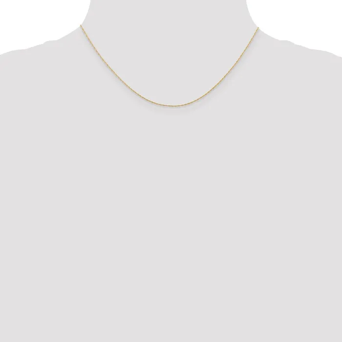 Necklaces 10k Rose Gold 05 mm Carded Cable Rope Chain 029 grams Qgold Necklaces 10k Rose Gold 05 mm Carded Cable Rope Chain 029 grams Qgold