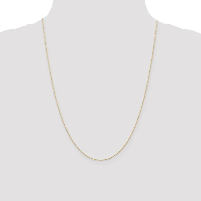 Necklaces 10k Rose Gold 05 mm Carded Cable Rope Chain 029 grams Qgold Necklaces 10k Rose Gold 05 mm Carded Cable Rope Chain 029 grams Qgold