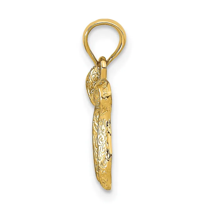 Necklaces 10k Yellow Gold 125 mm Chai Pendant 071 grams Qgold Necklaces 10k Yellow Gold 125 mm Chai Pendant 071 grams Qgold
