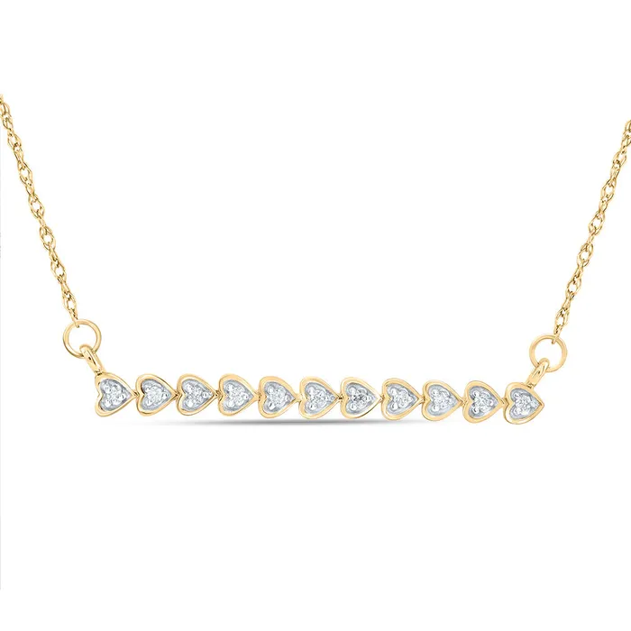 Necklaces 10Kt Gold 112CtwDia Cn Gift Heart Necklace 18 Inch GND