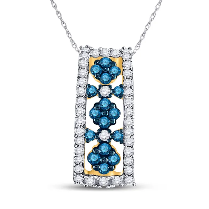 Necklaces 10Kt Yellow Gold 12CtwDia P1 Fashion Blue Pendant 153 grams GND Necklaces 10Kt Yellow Gold 12CtwDia P1 Fashion Blue Pendant 153 grams GND
