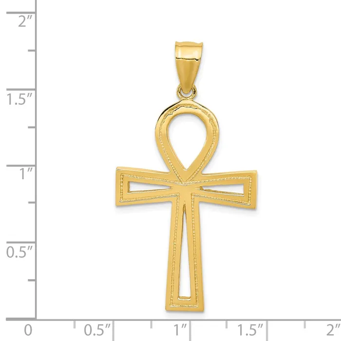 Necklaces 14k Yellow Gold 24 mm Ankh Cross Pendant 475 grams Qgold Necklaces 14k Yellow Gold 24 mm Ankh Cross Pendant 475 grams Qgold