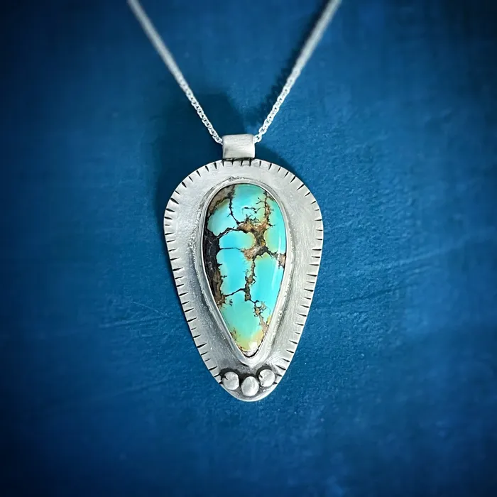Necklaces Allison Korn Designs Bao Canyon Turquoise Necklace
