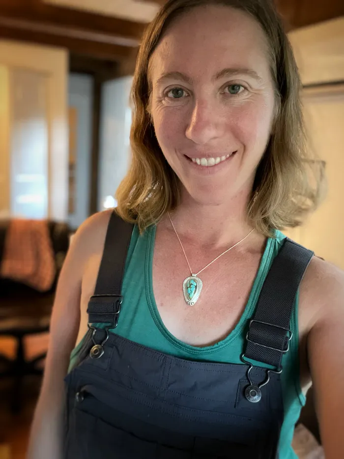 Necklaces Allison Korn Designs Bao Canyon Turquoise Necklace
