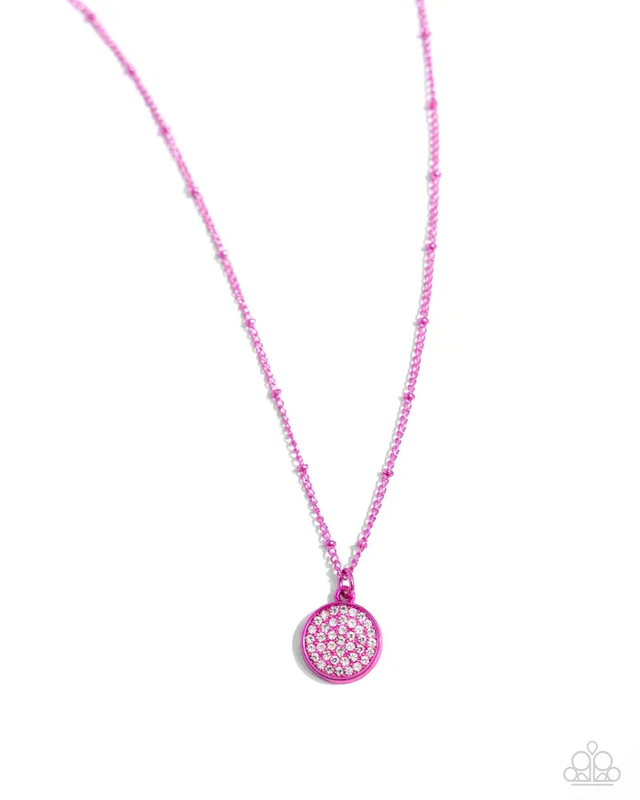 Necklaces Bejeweled Basic Pink Metallic Chain White Rhinestone Short Necklace Paparazzi Paparazzi Accessories Necklaces Bejeweled Basic Pink Metallic Chain White Rhinestone Short Necklace Paparazzi Paparazzi Accessories