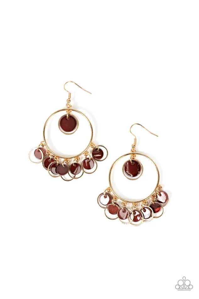 Necklaces Cabana Charm Brown Shelllike Disc Gold Circle Necklace Paparazzi Paparazzi Accessories Necklaces Cabana Charm Brown Shelllike Disc Gold Circle Necklace Paparazzi Paparazzi Accessories
