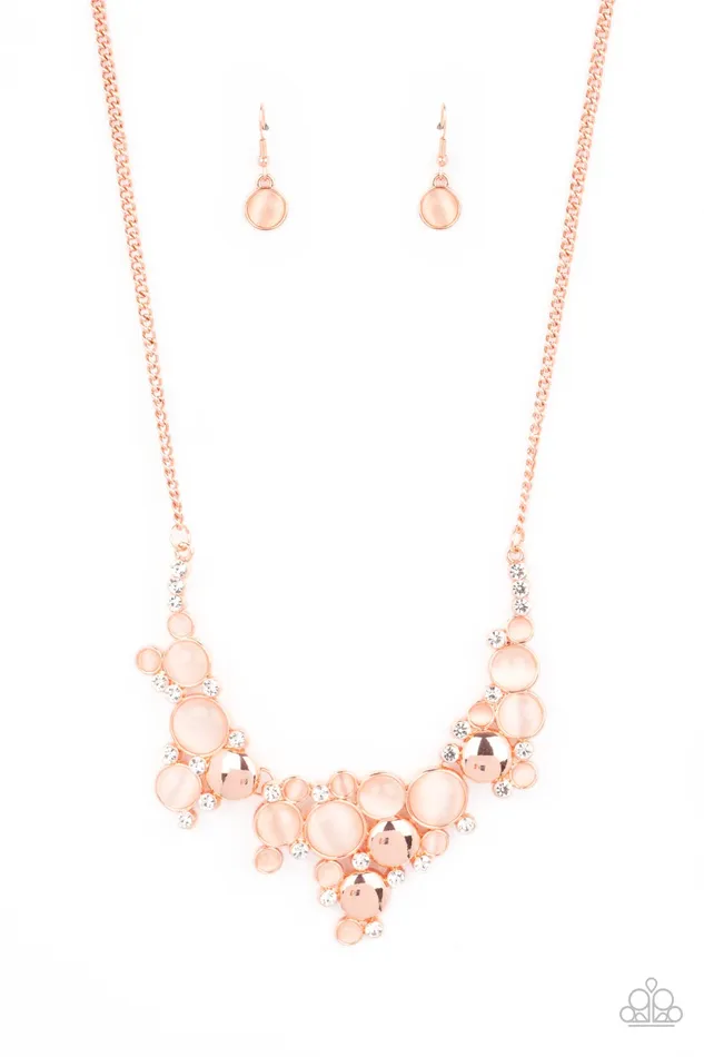 Necklaces Fairytale Affair Copper Shiny Cats Eye Rhinestone Necklace Paparazzi Paparazzi Accessories Necklaces Fairytale Affair Copper Shiny Cats Eye Rhinestone Necklace Paparazzi Paparazzi Accessories