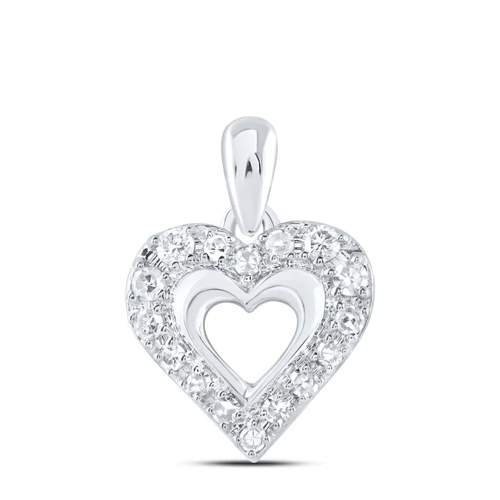 Necklaces GND 10Kt Gold 120CtwDia Nk Gift Heart Pendant