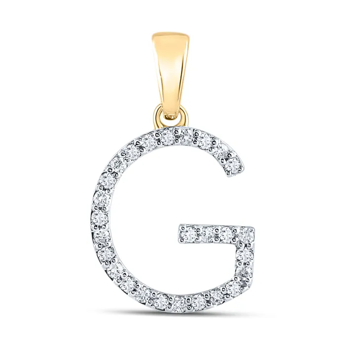 Necklaces GND Gold G Initial Letter Pendant 15 Cttw Round Natural Diamond Womens 113 grams Necklaces GND Gold G Initial Letter Pendant 15 Cttw Round Natural Diamond Womens 113 grams