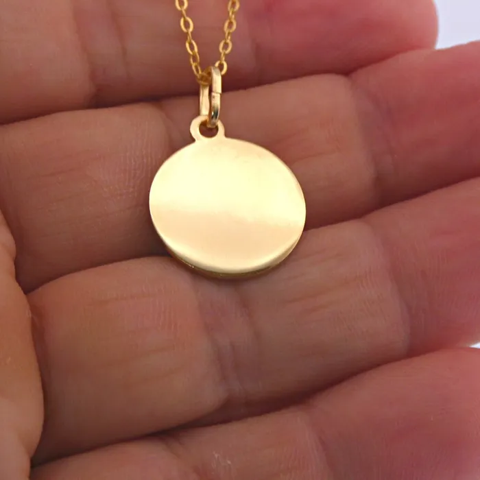Necklaces ITALY Gold Vermeil Saint Christopher Necklace 18inch