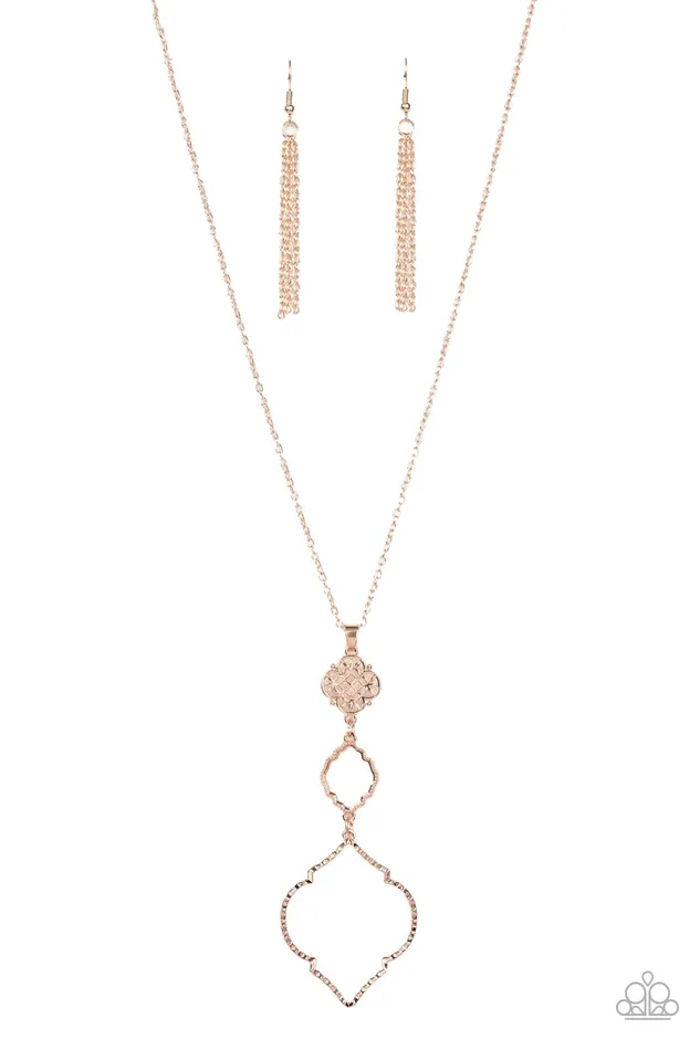 Necklaces Marrakesh Mystery Rose Gold Frame Pendant Necklace Paparazzi Paparazzi Accessories Necklaces Marrakesh Mystery Rose Gold Frame Pendant Necklace Paparazzi Paparazzi Accessories