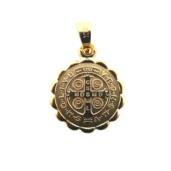 Necklaces MEXICO Gold Saint Benedict Medal Verona Necklace 18inch