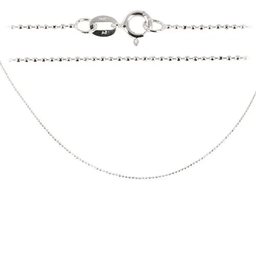 Necklaces Nakoa 14K White Gold Ball Chain