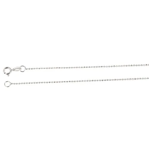 Necklaces Nakoa 14K White Gold Ball Chain