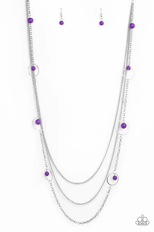 Necklaces Paparazzi Accessories Collectively Carefree Purple Bead Silver Layered Necklace Paparazzi Necklaces Paparazzi Accessories Collectively Carefree Purple Bead Silver Layered Necklace Paparazzi