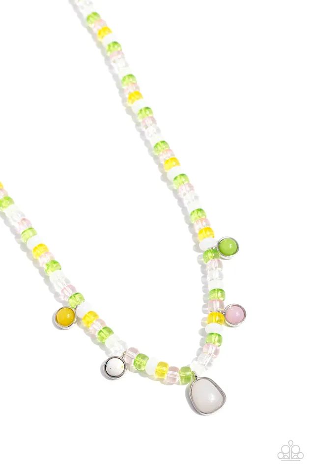 Necklaces Paparazzi Accessories Colorfully California White and Colorful Bead Short Necklace Paparazzi Necklaces Paparazzi Accessories Colorfully California White and Colorful Bead Short Necklace Paparazzi