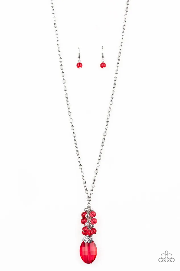Necklaces Paparazzi Accessories Crystal Cascade Paparazzi Red Glassy Bead White Rhinestone Pendant Necklace Necklaces Paparazzi Accessories Crystal Cascade Paparazzi Red Glassy Bead White Rhinestone Pendant Necklace
