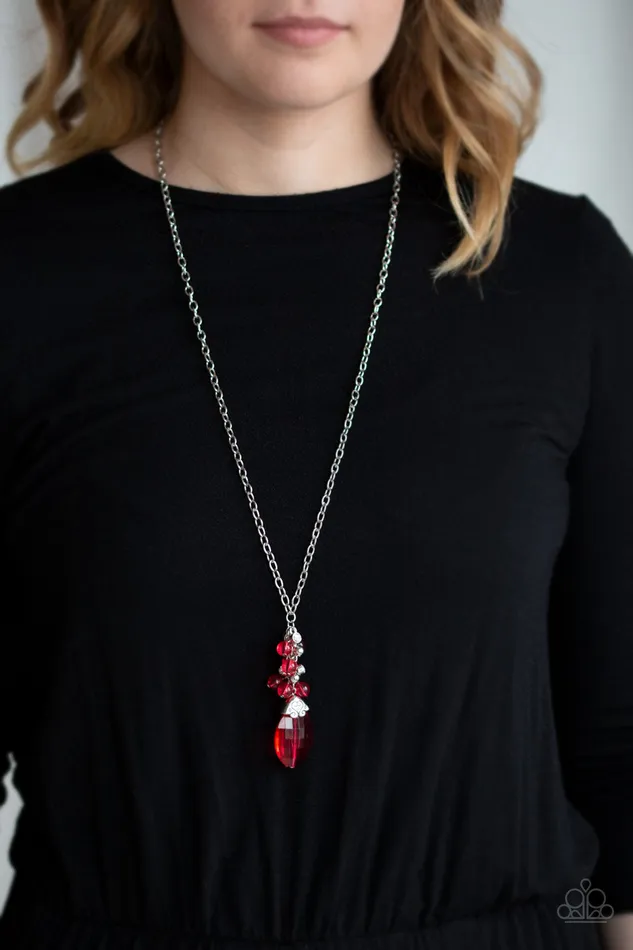 Necklaces Paparazzi Accessories Crystal Cascade Paparazzi Red Glassy Bead White Rhinestone Pendant Necklace Necklaces Paparazzi Accessories Crystal Cascade Paparazzi Red Glassy Bead White Rhinestone Pendant Necklace