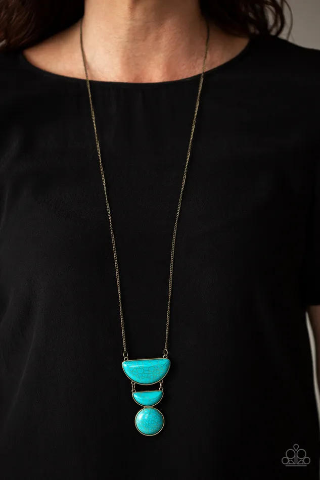 Necklaces Paparazzi Accessories Desert Mason Paparazzi Brass HalfMoon Frame Turquoise Stone Pendant Necklace Necklaces Paparazzi Accessories Desert Mason Paparazzi Brass HalfMoon Frame Turquoise Stone Pendant Necklace