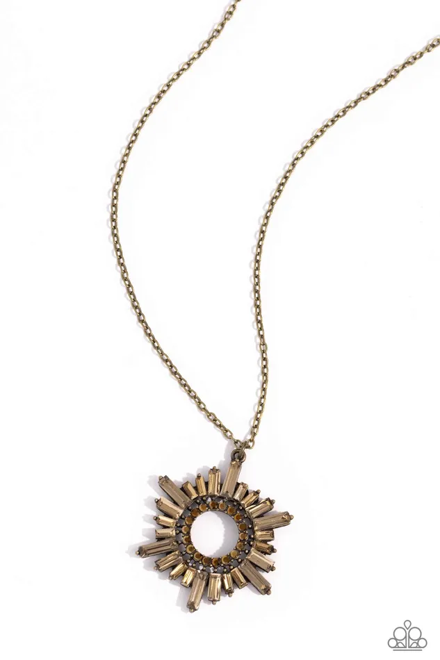 Necklaces Paparazzi Accessories Enigmatic Edge Brass Aurum Rhinestone Circle Short Necklace Paparazzi Necklaces Paparazzi Accessories Enigmatic Edge Brass Aurum Rhinestone Circle Short Necklace Paparazzi