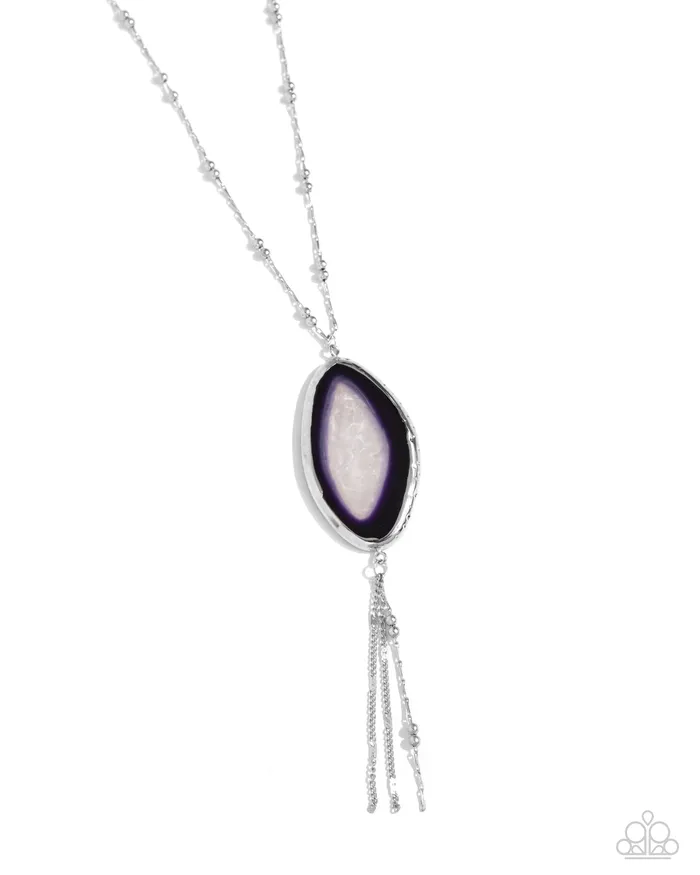 Necklaces Paparazzi Accessories Geode Gamble Purple Faux Geode Silver Short Necklace Paparazzi Necklaces Paparazzi Accessories Geode Gamble Purple Faux Geode Silver Short Necklace Paparazzi