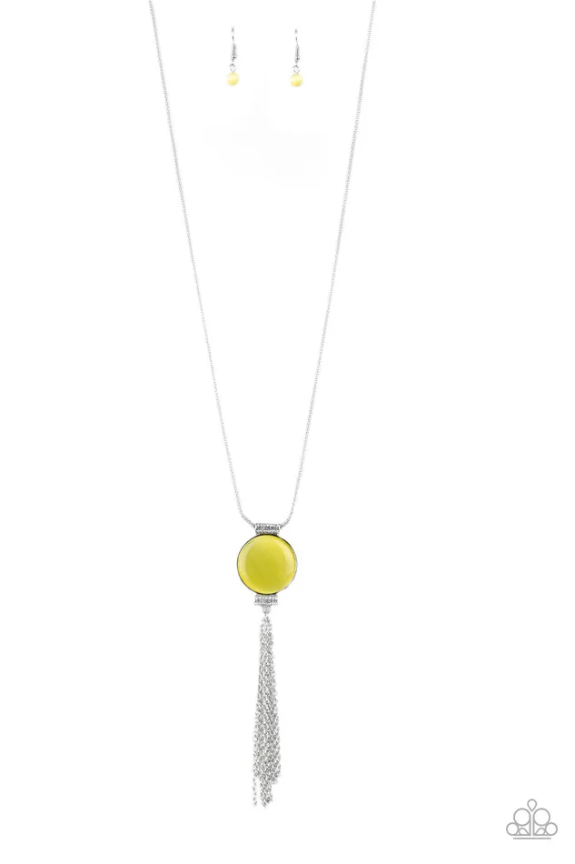 Necklaces Paparazzi Accessories Happy As Can BEAM Paparazzi Yellow Cats Eye Pendant Necklace Necklaces Paparazzi Accessories Happy As Can BEAM Paparazzi Yellow Cats Eye Pendant Necklace