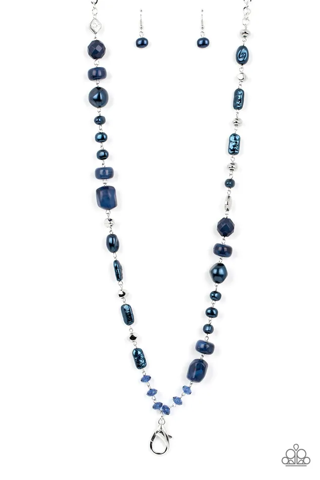 Necklaces Paparazzi Accessories Juicy Gossip Blue Pearl Bead Silver Lanyard Necklace Paparazzi Necklaces Paparazzi Accessories Juicy Gossip Blue Pearl Bead Silver Lanyard Necklace Paparazzi