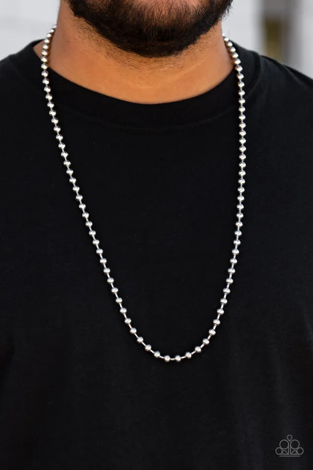 Necklaces Paparazzi Accessories Mardi Gras Madness Silver Ball Chain Urban Necklace Paparazzi