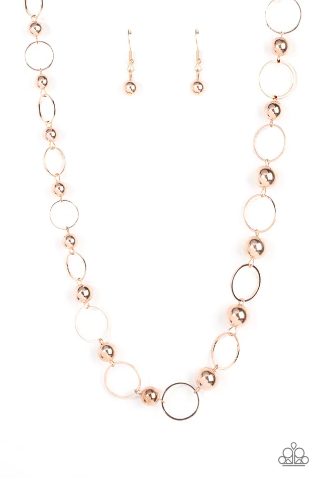 Necklaces Paparazzi Accessories Metro Milestone Rose Gold Bead Necklace Paparazzi Necklaces Paparazzi Accessories Metro Milestone Rose Gold Bead Necklace Paparazzi
