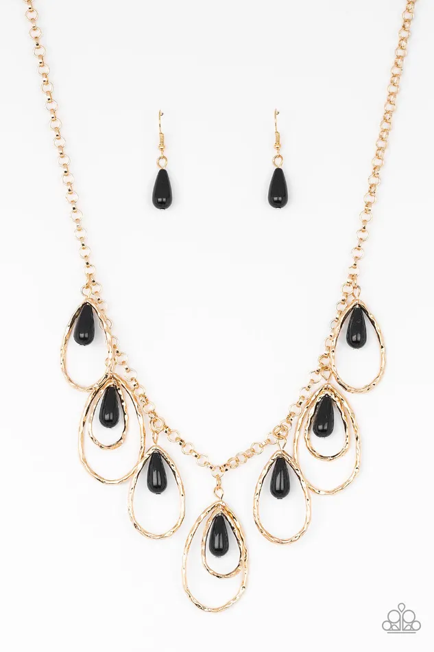 Necklaces Paparazzi Accessories Paparazzi Rustic Ritz Gold Chain Black Teardrop Layered Necklace Necklaces Paparazzi Accessories Paparazzi Rustic Ritz Gold Chain Black Teardrop Layered Necklace