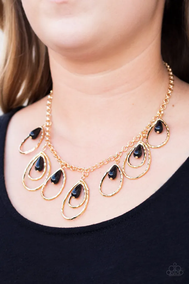 Necklaces Paparazzi Accessories Paparazzi Rustic Ritz Gold Chain Black Teardrop Layered Necklace Necklaces Paparazzi Accessories Paparazzi Rustic Ritz Gold Chain Black Teardrop Layered Necklace