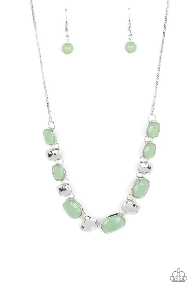 Necklaces Paparazzi Accessories Polished Parade Green Bead Silver Necklace Paparazzi Necklaces Paparazzi Accessories Polished Parade Green Bead Silver Necklace Paparazzi