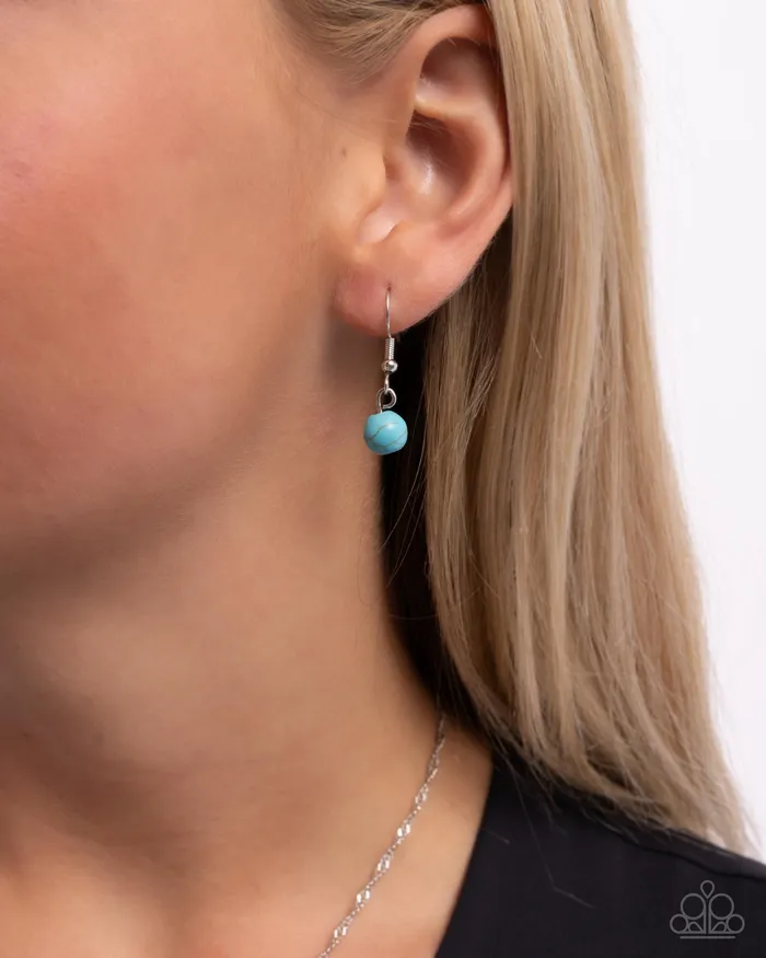 Necklaces Paparazzi Accessories PREORDER Giddy Up Glam Brown and Blue Star Stone Western Silver Short Necklace Paparazzi
