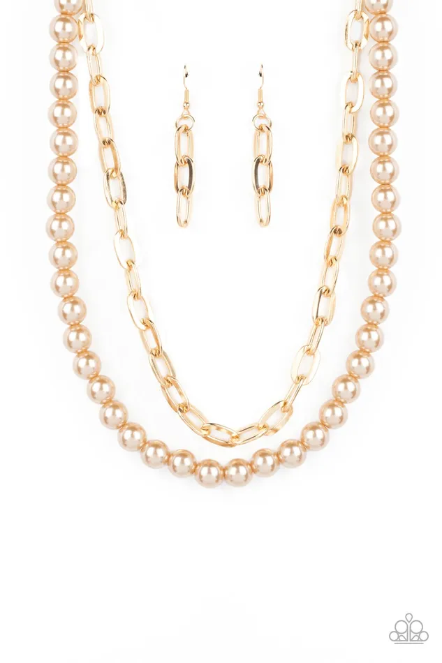 Necklaces Paparazzi Accessories Suburban Yacht Club Brown Pearl Gold Chain Layered Necklace Paparazzi Necklaces Paparazzi Accessories Suburban Yacht Club Brown Pearl Gold Chain Layered Necklace Paparazzi