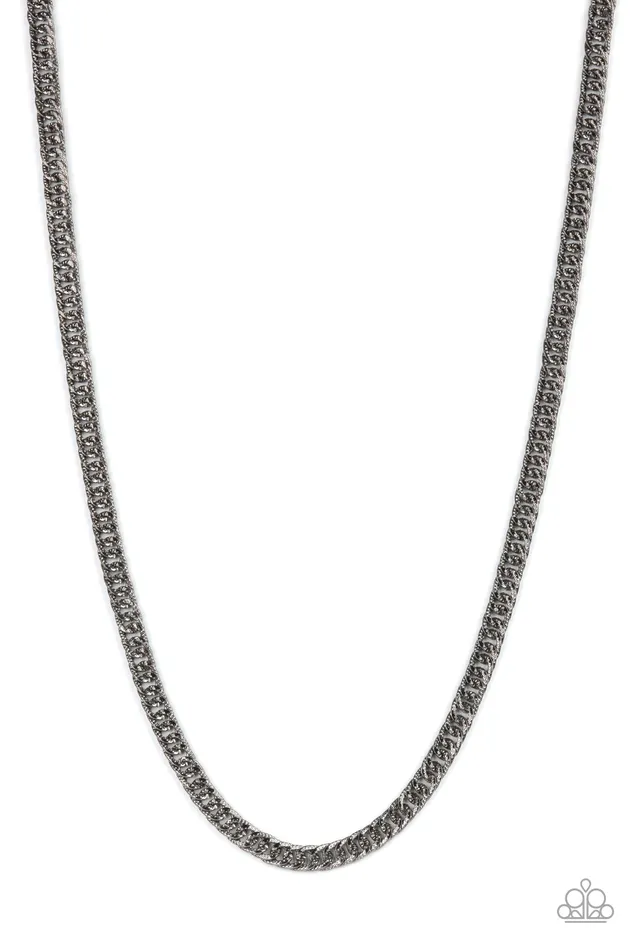 Necklaces Paparazzi Accessories Valiant Victor Black Gunmetal Urban Chain Necklace Paparazzi Necklaces Paparazzi Accessories Valiant Victor Black Gunmetal Urban Chain Necklace Paparazzi