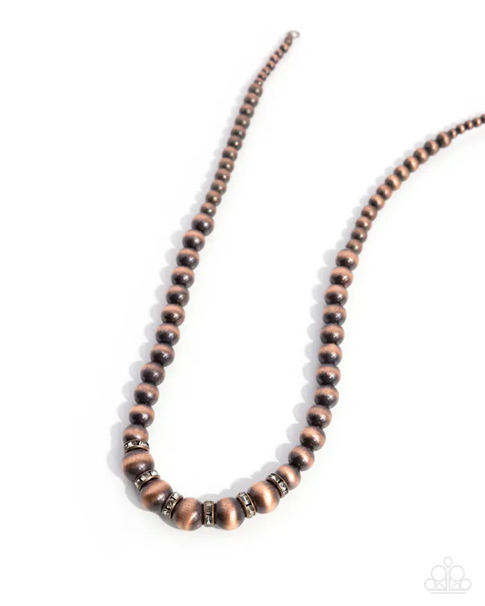 Necklaces PREORDER Complete Look Harmonious Hearth Necklace and Harmonious Hallmark Bracelet Copper 2Piece Set Paparazzi Paparazzi Accessories