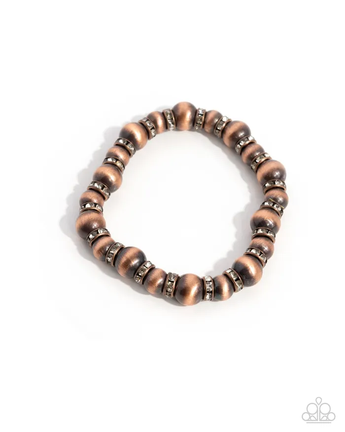 Necklaces PREORDER Complete Look Harmonious Hearth Necklace and Harmonious Hallmark Bracelet Copper 2Piece Set Paparazzi Paparazzi Accessories