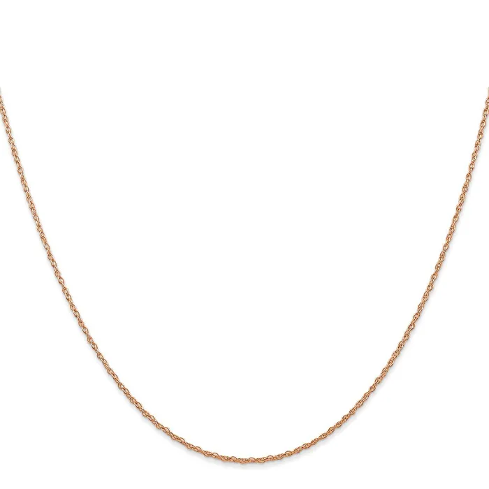 Necklaces Qgold 10k Rose Gold 07 mm Carded Cable Rope Chain 063 grams Necklaces Qgold 10k Rose Gold 07 mm Carded Cable Rope Chain 063 grams